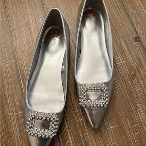 Nine West Metallic Embellished Flats
